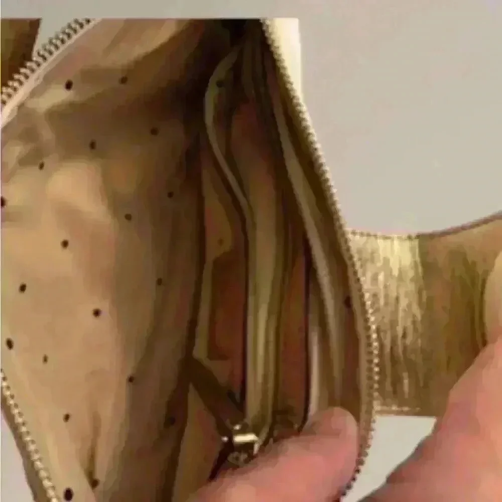 Kate Spade canvas and leather baguette bag